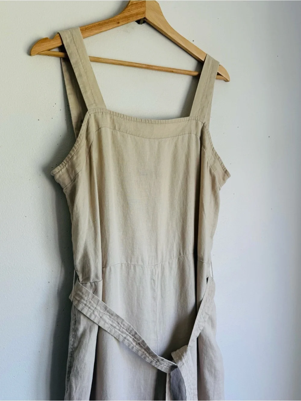 Quince 100% European Linen Square Neck Jumpsuit
